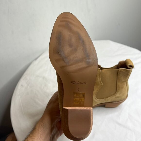 Madewell $188 The Watkin Ankle Boot in Toffee Size 6 NN023 - Picture 8 of 10